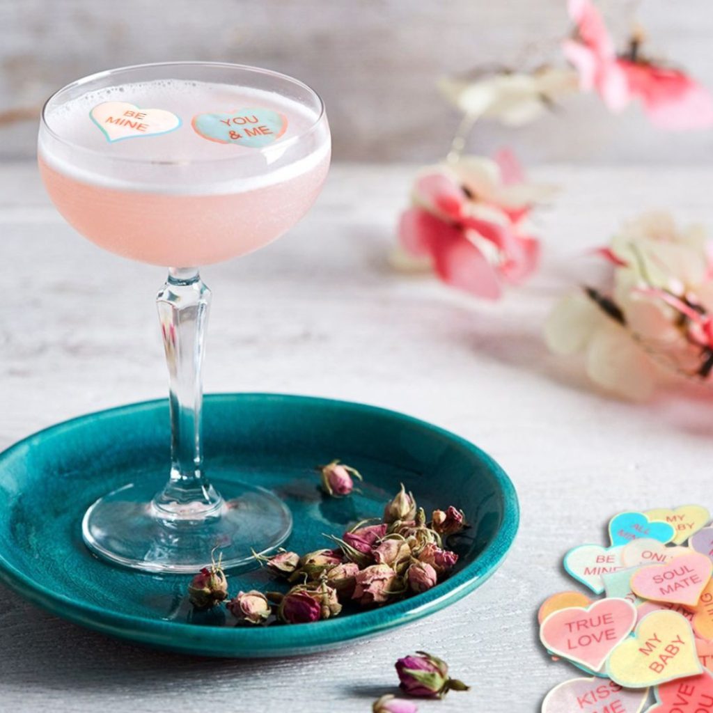 love hearts valentine's limited edition lychee and roses martini